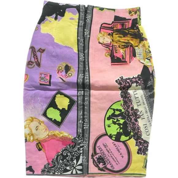 Versace Dresses & Skirts - Gianni Versace Couture vintage 90s midi skirt featuring a Mozart Inspired Rare!!